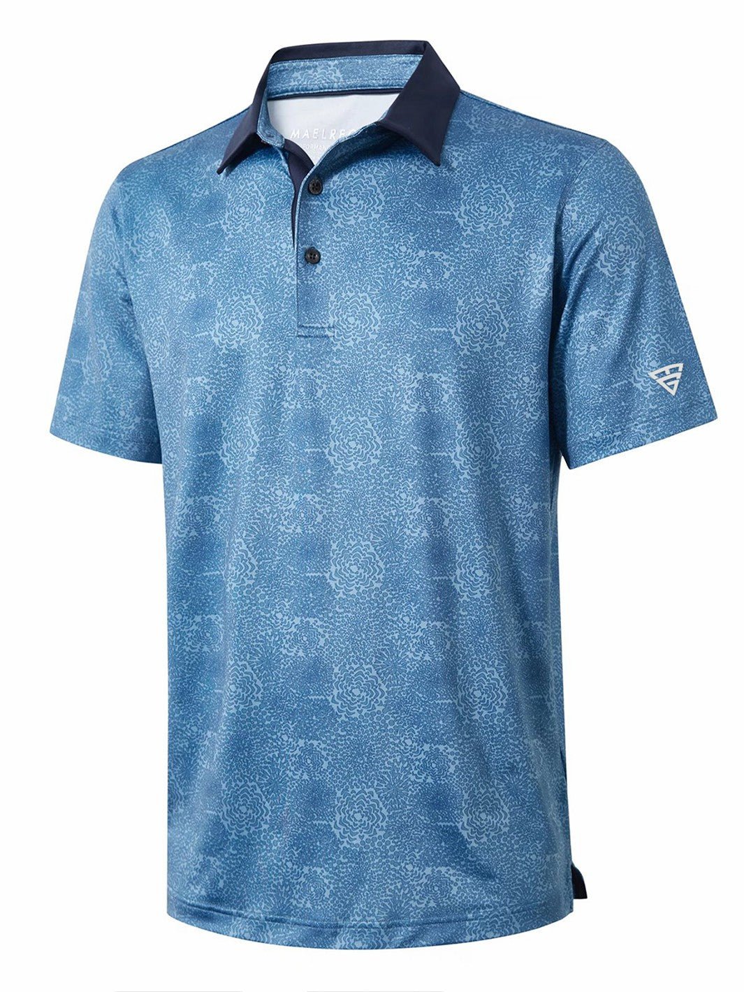 Men's Printed Golf Shirts-Patriotic Star