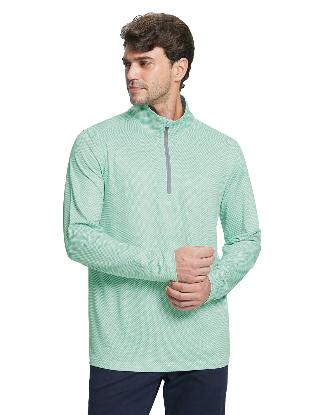 Men's Print Quarter Zip Golf Pullover