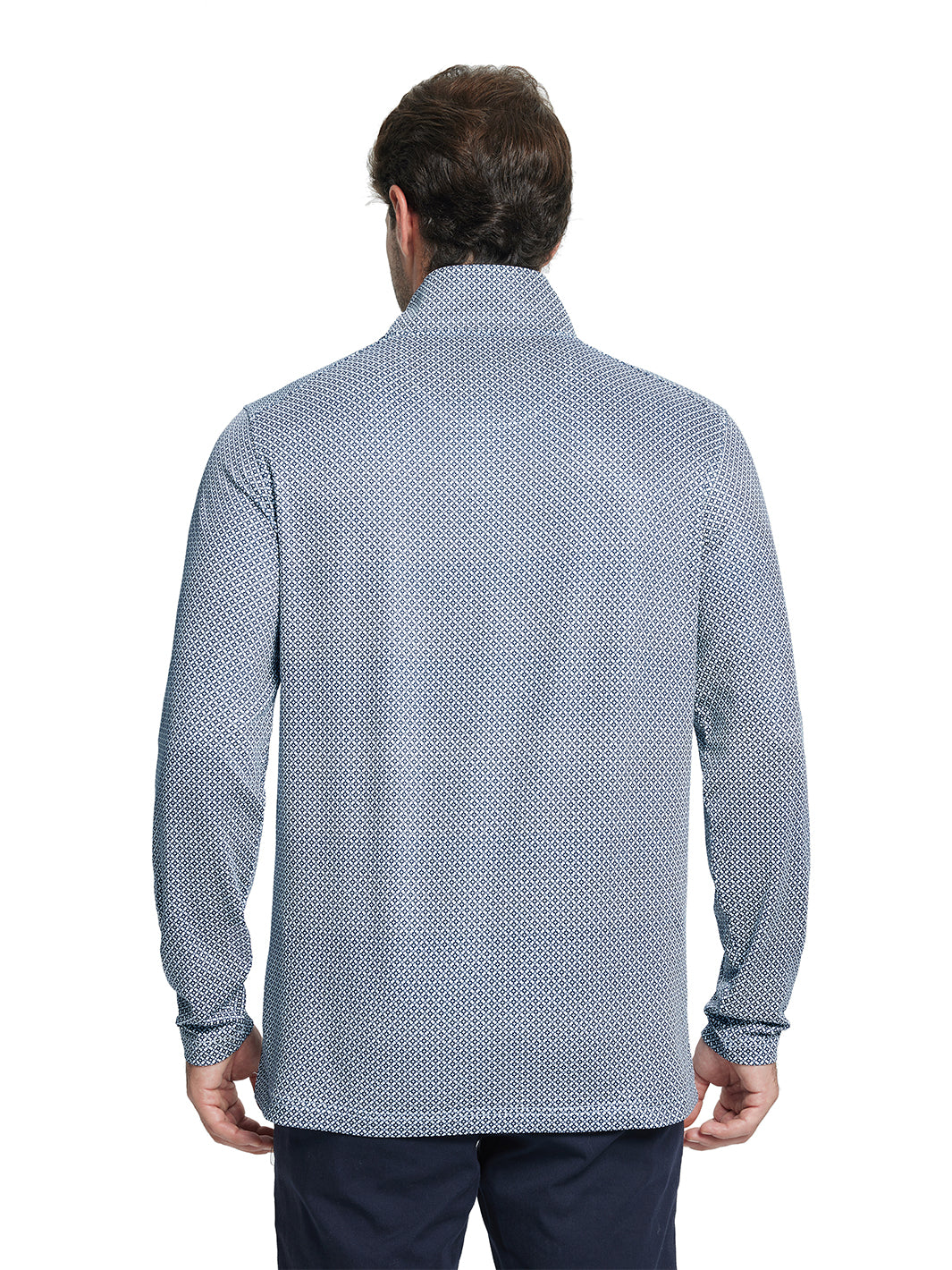 Men's Print Quarter Zip Golf Pullover