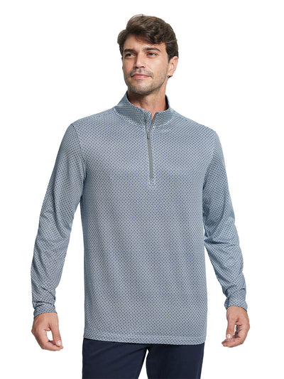 Men's Print Quarter Zip Golf Pullover