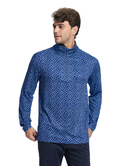 Men's Print Quarter Zip Golf Pullover