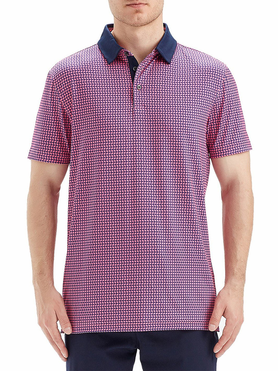 Men's Printed Golf Shirts-Patriotic Star